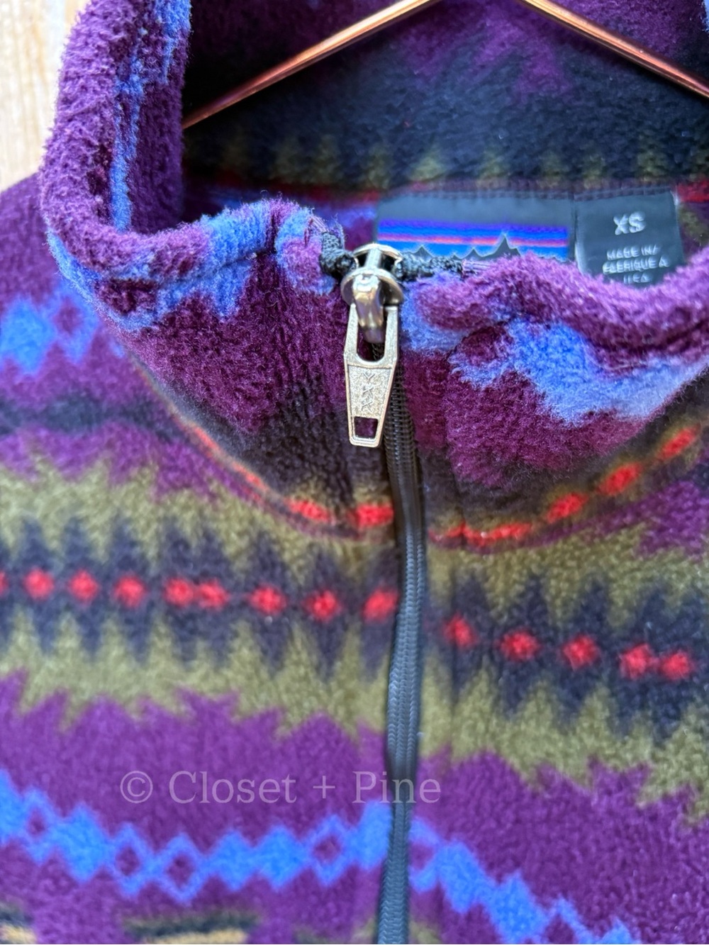 Patagonia Lightweight Synchilla Sweater in Sacajawea Blackberry Size XS Vintage - Picture 6 of 17